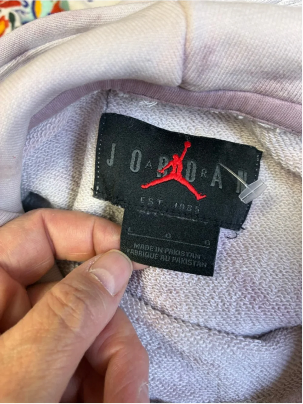 Jordan Tie-Dye Hoodie L Off-White/Purple Size L